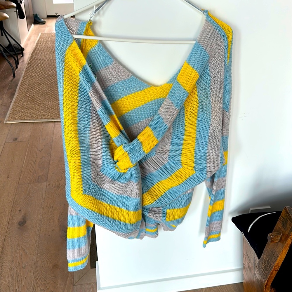 Off the shoulder sweater from Y and I boutique.